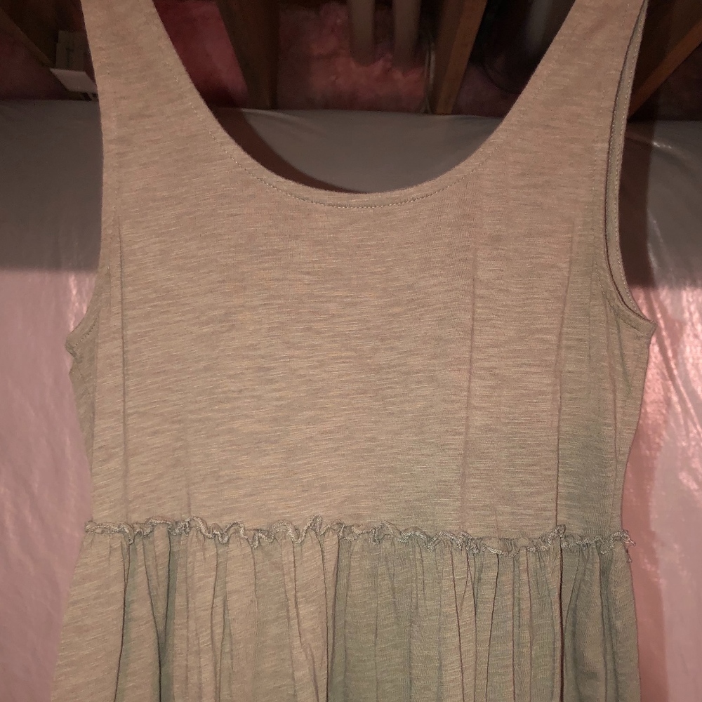 Green tiered tank top